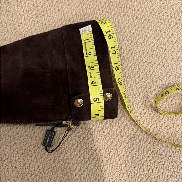 NWT, Brown suede boots, 3 inch heel, zip front - Picture 9 of 10